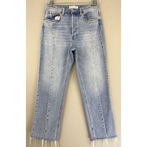 ARITZIA Denim Forum Arlo High Rise Straight‎ Jean Women's 31 Front Middle Seam